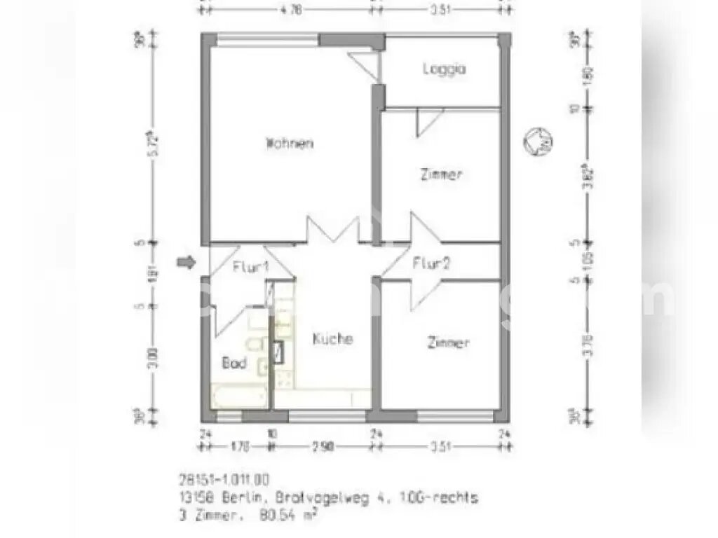 Wohnung zur Miete Tauschwohnung 926 € 3 Zimmer 81 m²<br/>Wohnfläche 1.<br/>Geschoss Rosenthal Berlin 13158