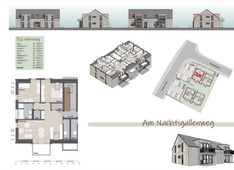 Wohnung zum Kauf - Erstbezug provisionsfrei 339.000 € 3 Zimmer 76,3 m² Kirchweyhe Weyhe 28844