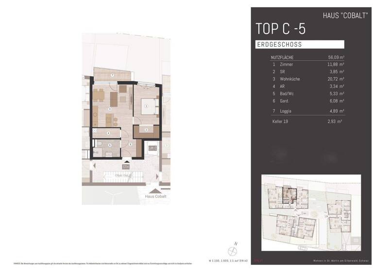 Wohnung zum Kauf - Erstbezug provisionsfrei 379.800 € 2 Zimmer 56,1 m² EG Schwaz 6130