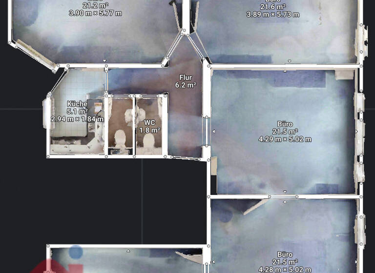 Bürofläche zur Miete 932 € 4 Zimmer 99,3 m² Bürofläche Immermannstraße 28 Stadtfeld Ost Magdeburg / Stadtfeld Ost 39108