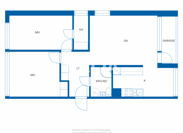 Studio zur Miete 895 € 3 Zimmer 67 m² 2. Geschoss Näsintie 25 Porvoo 06100