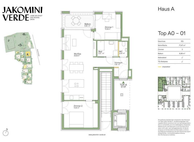 Wohnung zum Kauf - Erstbezug 346.000 € 3 Zimmer 77,5 m² EG Kasernstraße Jakomini Graz,06.Bez.:Jakomini 8010
