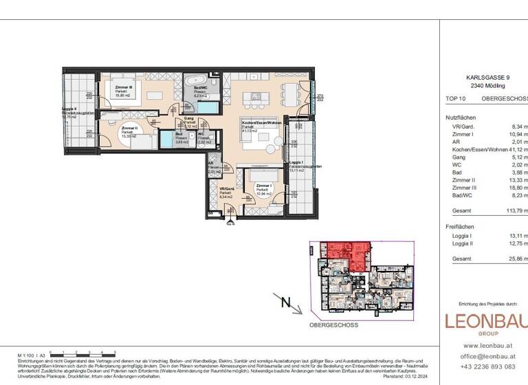 Wohnung zum Kauf 975.000 € 4 Zimmer 113,6 m² 1. Geschoss Mödling 2340
