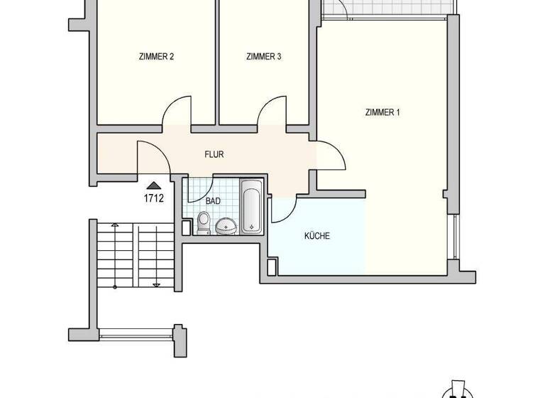 Wohnung zur Miete 649 € 3 Zimmer 76,6 m² 3. Geschoss frei ab 01.06.2026 Am Königsberg 11 Uelzen 29525