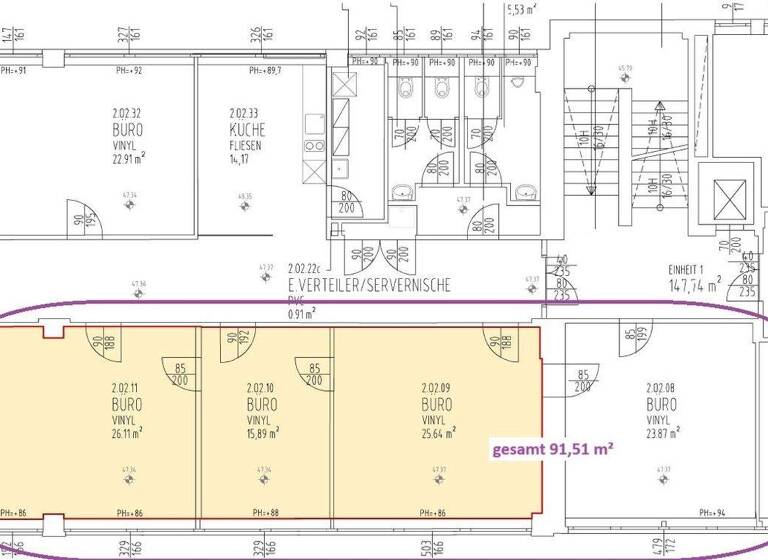 Bürogebäude zur Miete 1.272 € 4 Zimmer Wien 1230