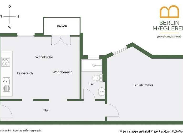 Wohnung zum Kauf 349.000 € 2 Zimmer 58 m² 4. Geschoss Alt-Moabit 104a Moabit Berlin 10559