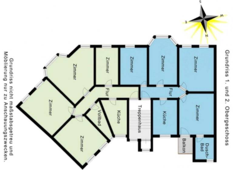 Wohnung zur Miete 900 € 4 Zimmer 95 m² 2. Geschoss frei ab 01.03.2026 Südstadt Flensburg 24941