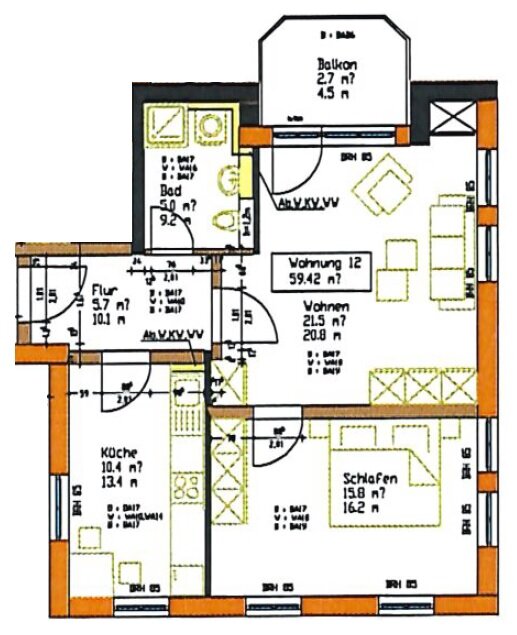 Wohnung zur Miete 422 € 2 Zimmer 59,4 m²<br/>Wohnfläche 1.<br/>Geschoss Straße der Einheit 7 Weißenberg Weißenberg 02627