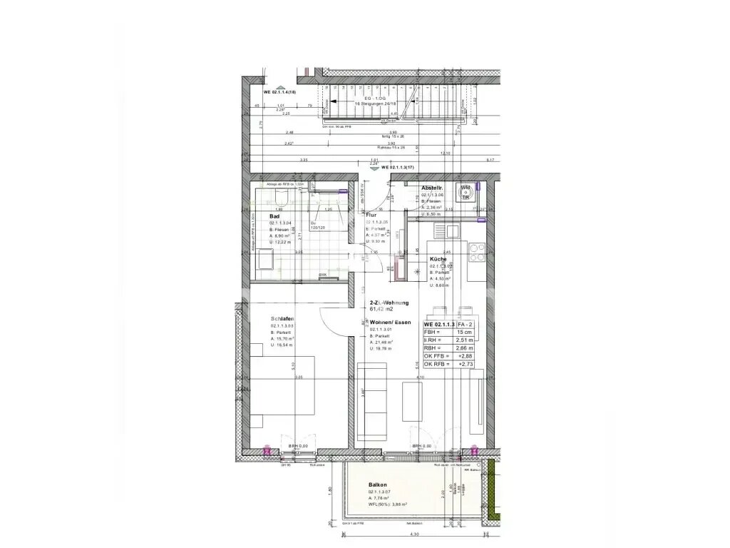 Wohnung zur Miete 1.250 € 2 Zimmer 62 m²<br/>Wohnfläche 1.<br/>Geschoss Neuehrenfeld Köln 50823