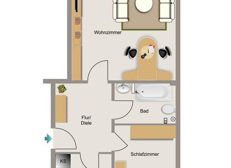 Wohnung zur Miete 507 € 2,5 Zimmer 53,4 m² 1. Geschoss frei ab 01.05.2026 Grünstraße 81 Altenessen-Süd Essen 45326