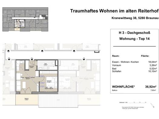 Wohnung zum Kauf 150.000 € 2 Zimmer 37 m² 2. Geschoss Braunau am Inn 5280