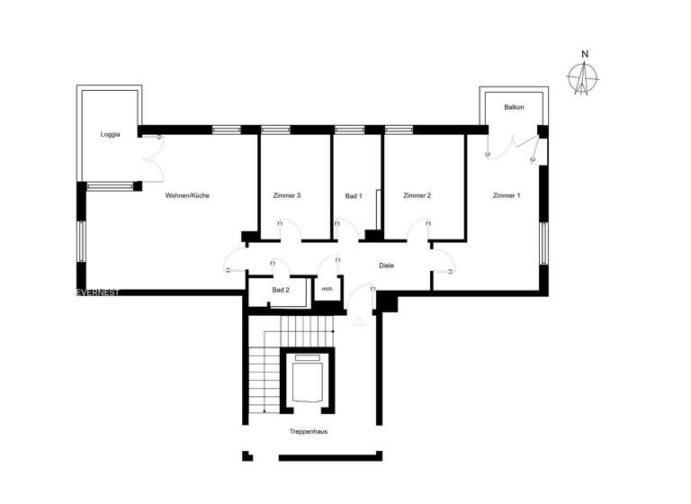 Wohnung zum Kauf 690.000 € 4 Zimmer 101,7 m² 2. Geschoss Babelsberg Süd Potsdam 14482