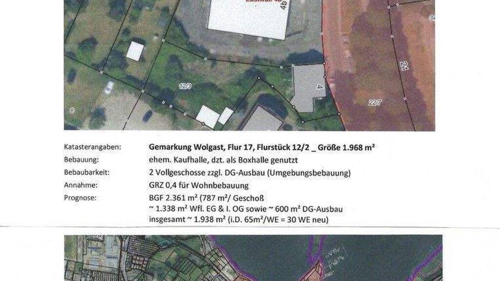 Lagerhalle zum Kauf provisionsfrei 1.150 m² Lagerfläche Am Lustwall 4b Wolgast 17438