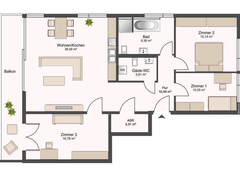 Wohnung zur Miete 1.750 € 4 Zimmer 115 m² 4. Geschoss frei ab 01.04.2026 Lenne?straße 2a Pirnaische Vorstadt Dresden 01069