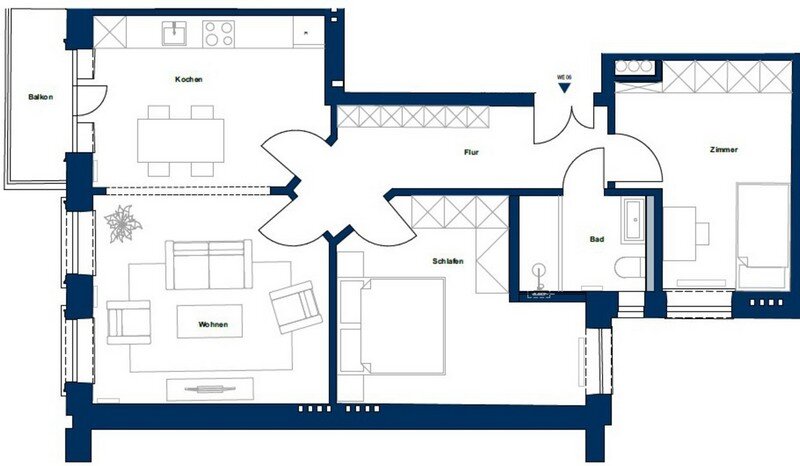 Wohnung zur Miete 900 € 3 Zimmer 72 m²<br/>Wohnfläche Ohlsdorf Hamburg 20251