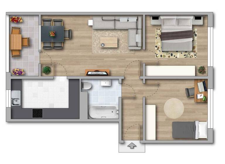 Wohnung zur Miete 318 € 3 Zimmer 62,4 m² 3. Geschoss frei ab 01.04.2026 Dietrich-Bonhoeffer-Straße 43 Zeitz 06712