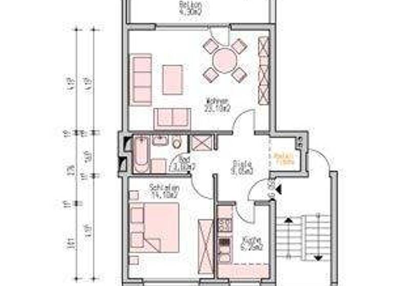 Wohnung zur Miete 800 € 2 Zimmer 60,4 m² 1. Geschoss Am Dornbusch 23 Elmshorn 25337