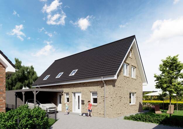 Einfamilienhaus zur Miete - Neubau 1.250 € 5,5 Zimmer 140 m² 530 m² Grundstück frei ab 01.09.2025 Hermanns Eck 4 Rieste Rieste 49597