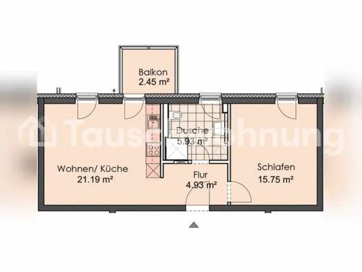 Wohnung zur Miete Tauschwohnung 850 € 2 Zimmer 50 m² 2. Geschoss Feldmoching-Hasenbergl München 80933