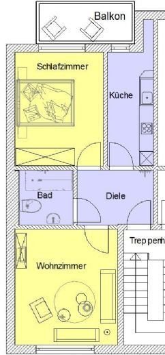 Wohnung zur Miete 561 € 2 Zimmer 51 m²<br/>Wohnfläche 1.<br/>Geschoss 01.04.2025<br/>Verfügbarkeit Meißener Str. 30 Ruhrallee - Ost Dortmund 44139