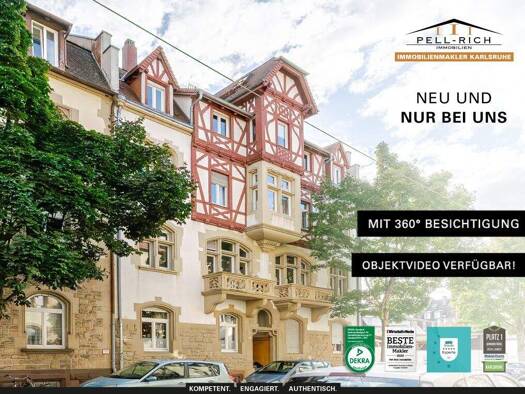 Wohnung zum Kauf 190.000 € 2 Zimmer 52 m² EG Oststadt Karlsruhe 76131