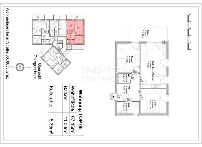 Wohnung zur Miete 708 € 3 Zimmer 67,2 m² Harter Straße 86 Wetzelsdorf Graz 8053