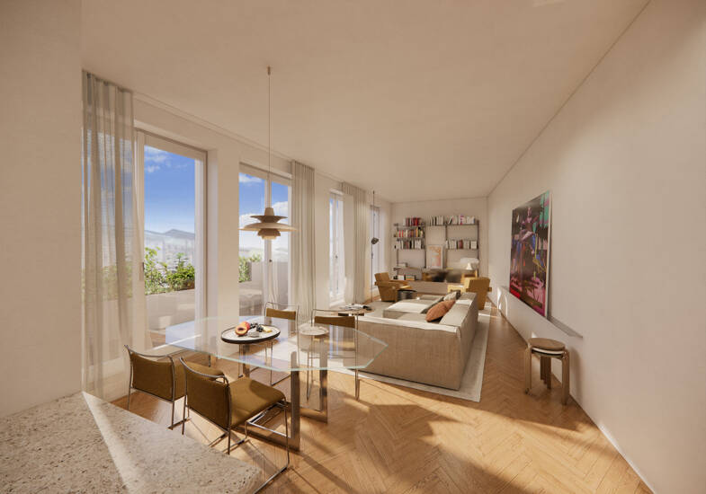 Wohnung zum Kauf - Neubau 2.615.000 € 4 Zimmer 136,3 m² Dachgeschoss, 5. Geschoss Wöhlertstraße 21 Mitte Berlin 10115