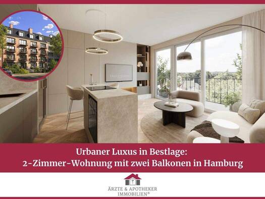 Wohnung zum Kauf 575.000 € 2 Zimmer 39,2 m² Harvestehude Hamburg 20144