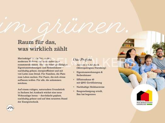 Wohnung zum Kauf 286.200 € 3 Zimmer 54 m² Sachsen Sachsen bei Ansbach 91623