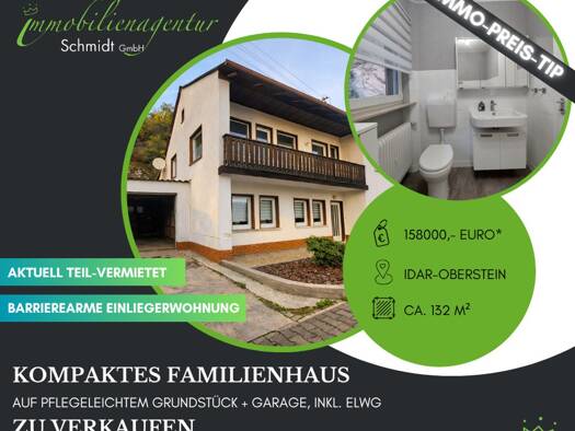 Einfamilienhaus zum Kauf 158.000 € 5 Zimmer 132 m² 1.290 m² Grundstück Idar-Oberstein 55743