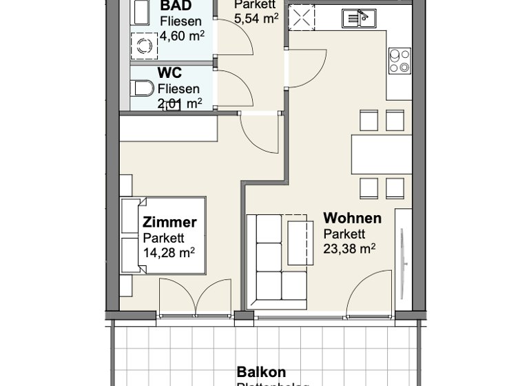 Wohnung zum Kauf - Erstbezug 339.900 € 2 Zimmer 52,4 m² 1. Geschoss Velden am Wörther See 9220