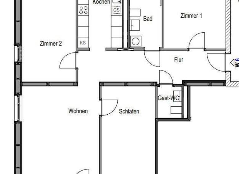 Wohnung zur Miete 1.100 € 4 Zimmer 102,3 m² 1. Geschoss St.-Franziskus-Straße 4 Eggolsheim 91330