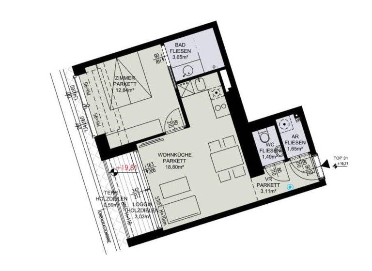 Wohnung zum Kauf 595.000 € 2 Zimmer 44,8 m² Untere Weißgerber Straße 17 Wien 1030