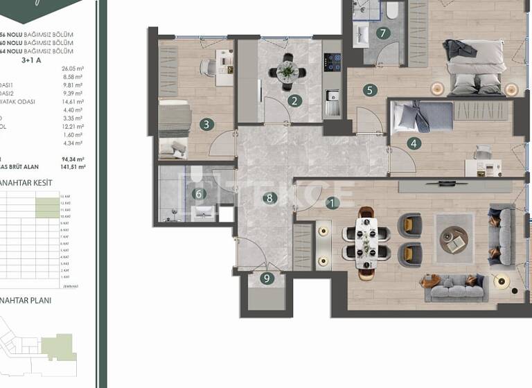 Studio zum Kauf 499.000 € 4 Zimmer 140 m² EG Istanbul 34020