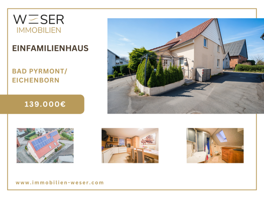 Einfamilienhaus zum Kauf 139.000 € 5 Zimmer 120 m² 179 m² Grundstück Eichenborn Bad Pyrmont 31812