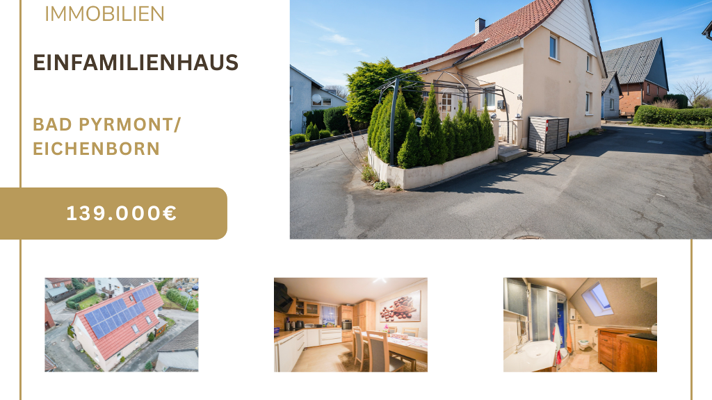 Einfamilienhaus zum Kauf 139.000 € 5 Zimmer 120 m² 179 m² Grundstück Eichenborn Bad Pyrmont 31812