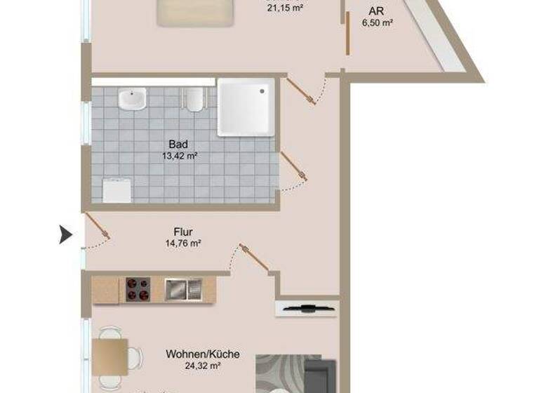 Wohnung zur Miete - Erstbezug 930 € 2 Zimmer 84,8 m² EG Nienburg Nienburg (Weser) 31582