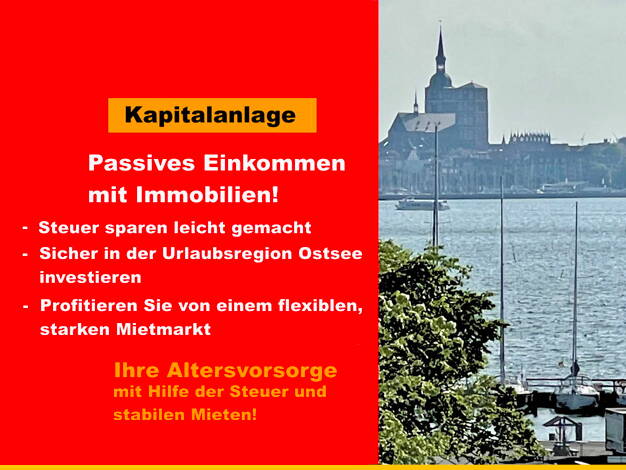 Terrassenwohnung zum Kauf provisionsfrei als Kapitalanlage geeignet 3 Zimmer 74 m² Altstadt Stralsund 18439