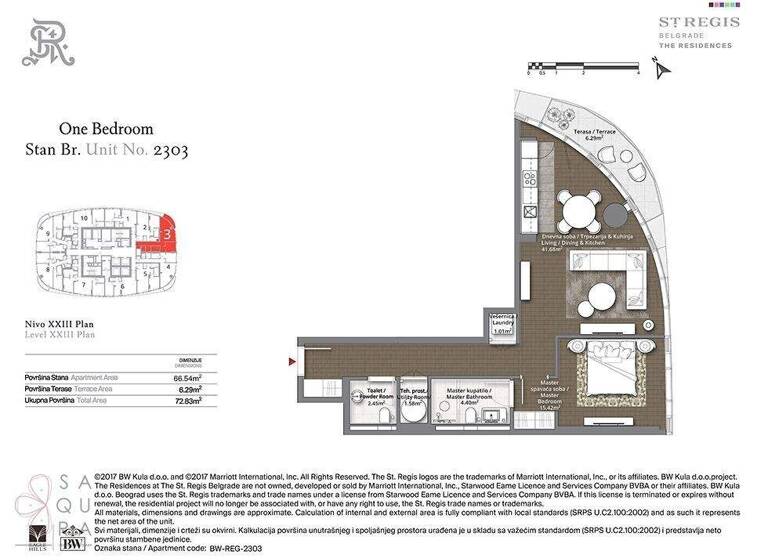Wohnung zum Kauf 646.888 € 2 Zimmer 66,5 m² Belgrad Waterfront 11000