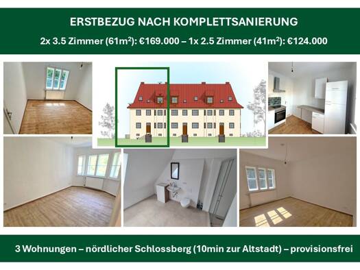 Wohnung zum Kauf provisionsfrei 124.000 € 3,5 Zimmer 61 m² Geschoss 2/3 frei ab sofort Ansbach Ansbach 91522