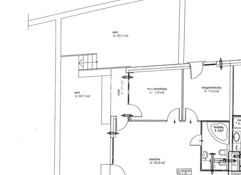 Studio zum Kauf 342.000 € 3 Zimmer 66,7 m²<br/>Wohnfläche 1.<br/>Geschoss Ravi 13/2 Tallinn 10138