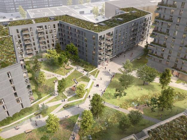 Wohnung zum Kauf - Neubau provisionsfrei 560.900 € 3 Zimmer 74,2 m² 3. Geschoss Marlene-Dietrich-Str. 18 Heerdt Düsseldorf 40549