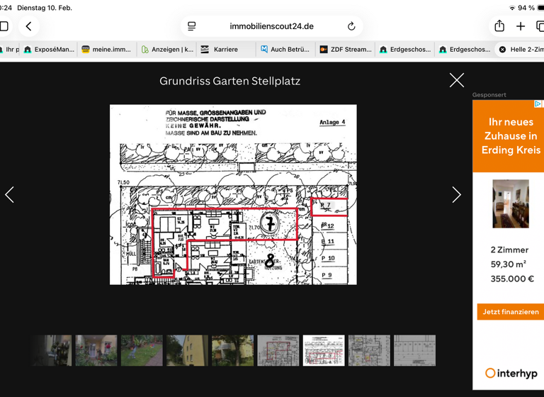 Terrassenwohnung zum Kauf 339.000 € 2 Zimmer 60 m² 2. Geschoss Altenerding Erding 85435
