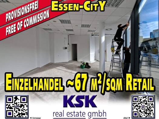 Laden zur Miete provisionsfrei 27 € 67 m² Verkaufsfläche Stadtkern Stadtbezirk I 45127