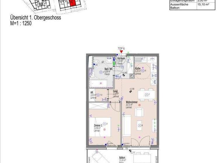Wohnung zum Kauf - Erstbezug 163.636 € 2 Zimmer 50,8 m² 1. Geschoss Elisabeth Bollenberger - Gasse Wiener Neustadt 2700