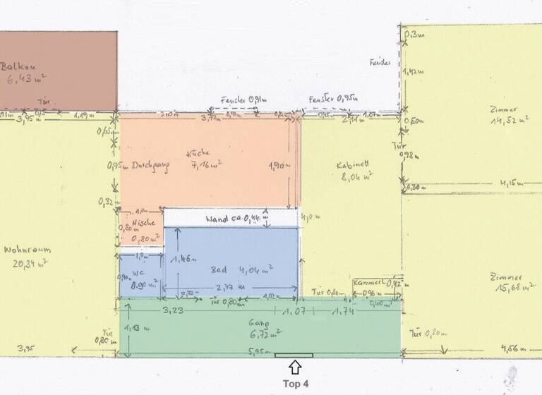 Wohnung zur Miete 1.604 € 3,5 Zimmer 78,2 m² Wien 1170