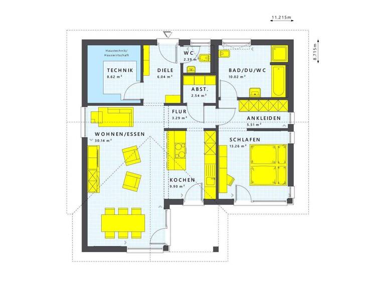 Bungalow zum Kauf 642.636 € 2 Zimmer 82 m² 814 m² Grundstück Bergheim Troisdorf 53844