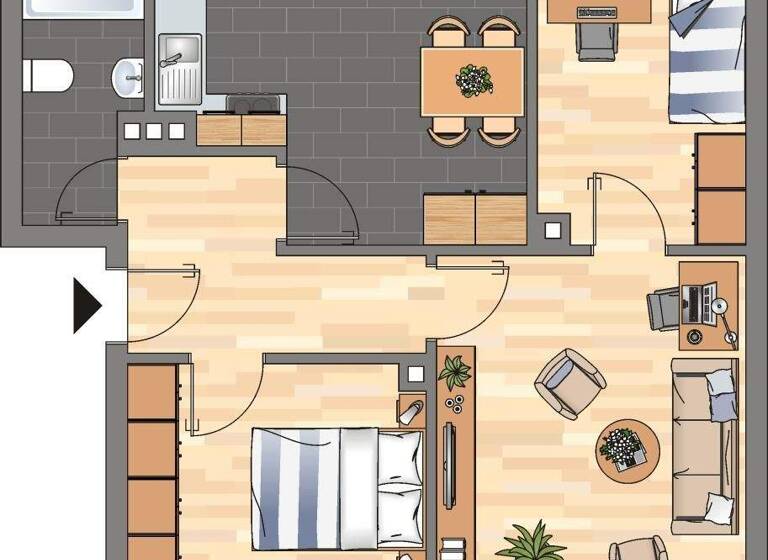 Wohnung zur Miete 389 € 3 Zimmer 54,5 m² 2. Geschoss Pommersche Straße 21 Bant Wilhelmshaven 26382