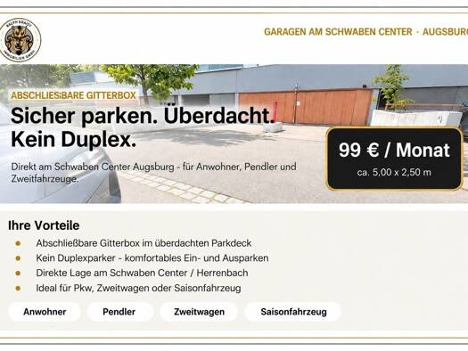 Sonstiges zur Miete 99 € Wilhelm-Hauff-Straße 22 Herrenbach Augsburg 86161