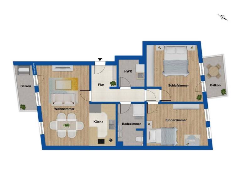 Wohnung zum Kauf 350.000 € 3 Zimmer 82,1 m² 1. Geschoss Grünau Berlin 12527